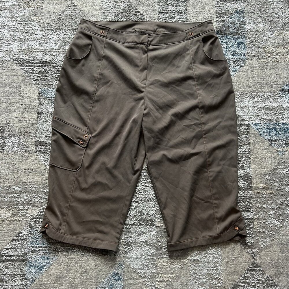 TAIL Crop Pants Capris Womens 16‎ Brown Orange Golf Outdoor Workout Y2K 90s